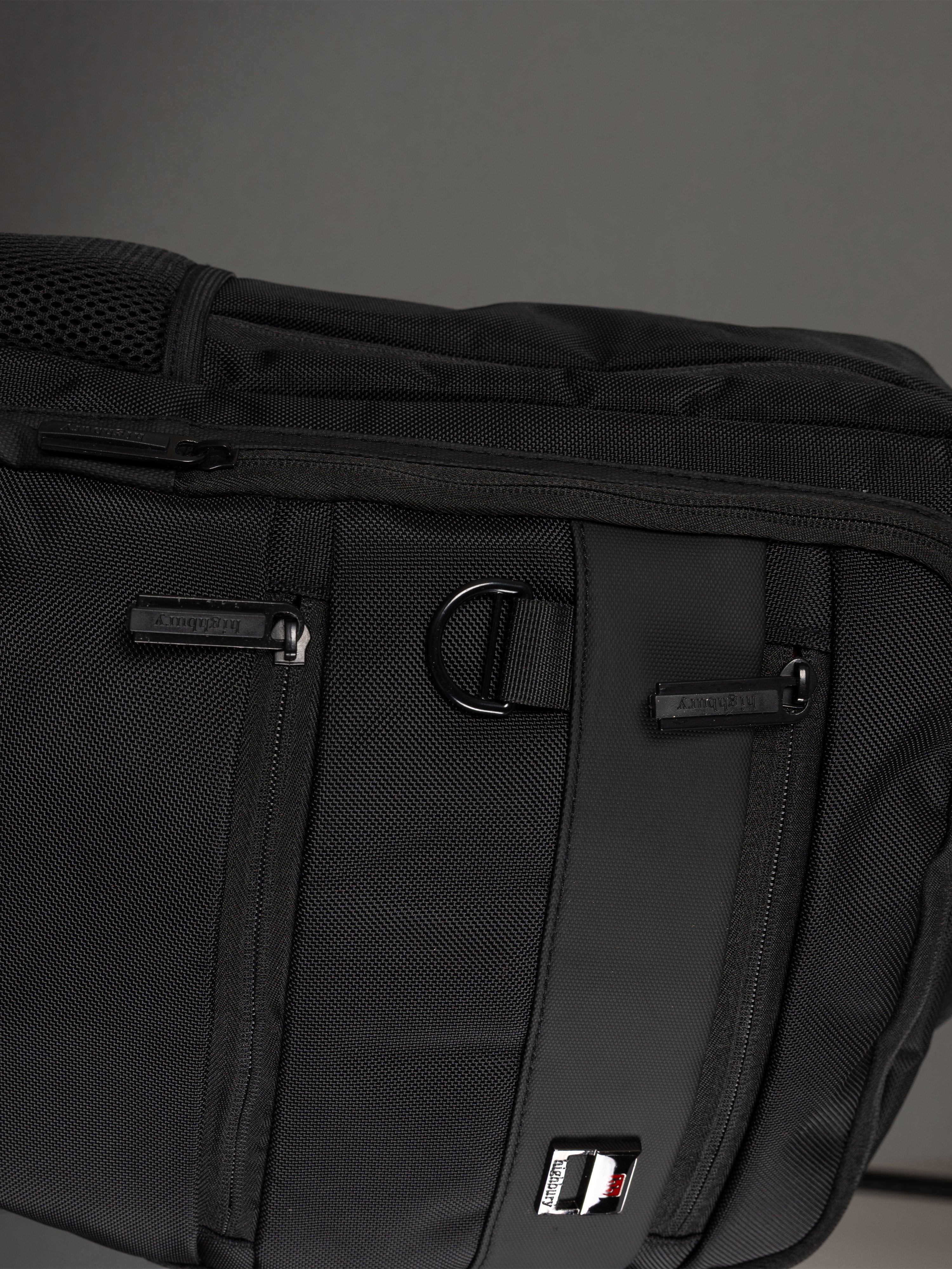 Highbury 18-Inch Black Laptop Backpack – 1680D Polyester Work, School & Travel Bag