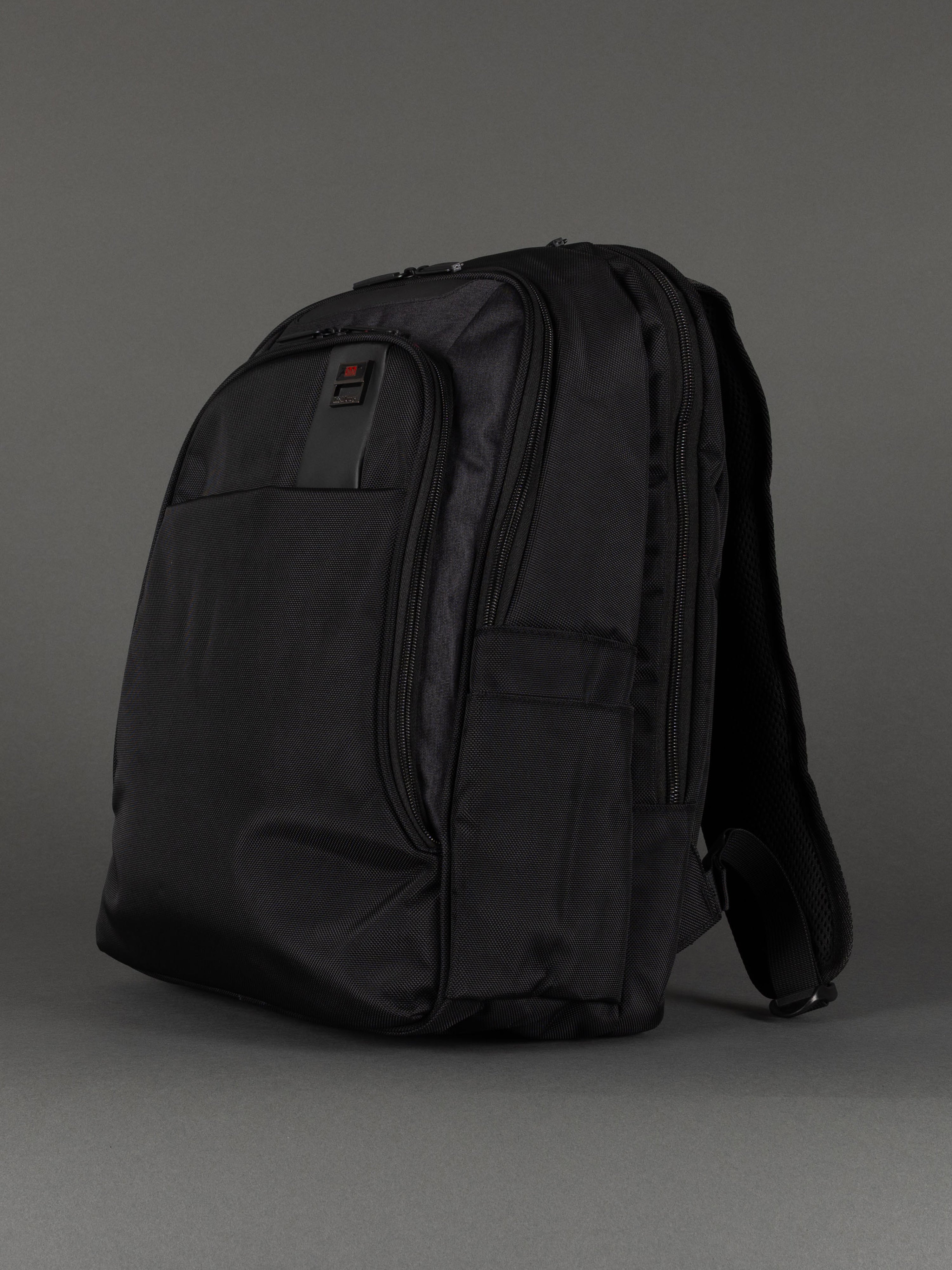 "Highbury 1680D laptop business backpack with USB and AUX ports"