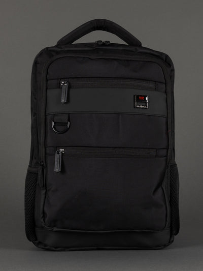 "Highbury 18-inch black 1680D polyester laptop backpack"