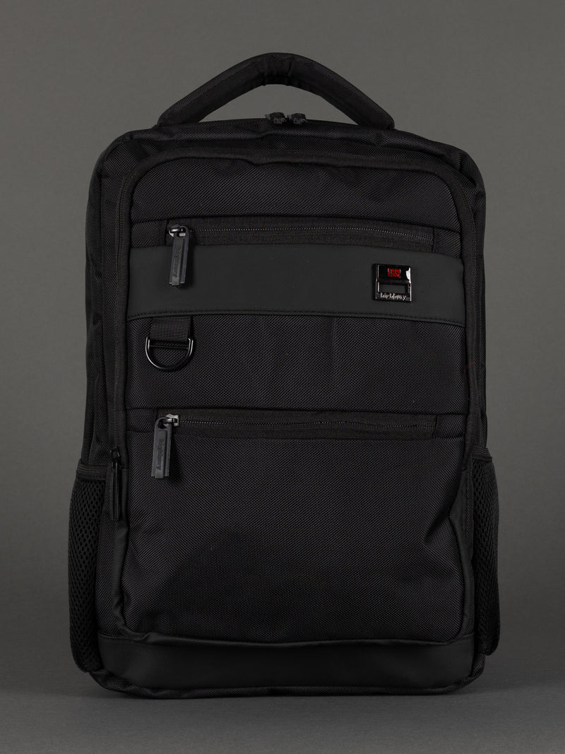 "Highbury 18-inch black 1680D polyester laptop backpack"