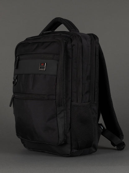"Durable black laptop backpack for school, work, and travel"