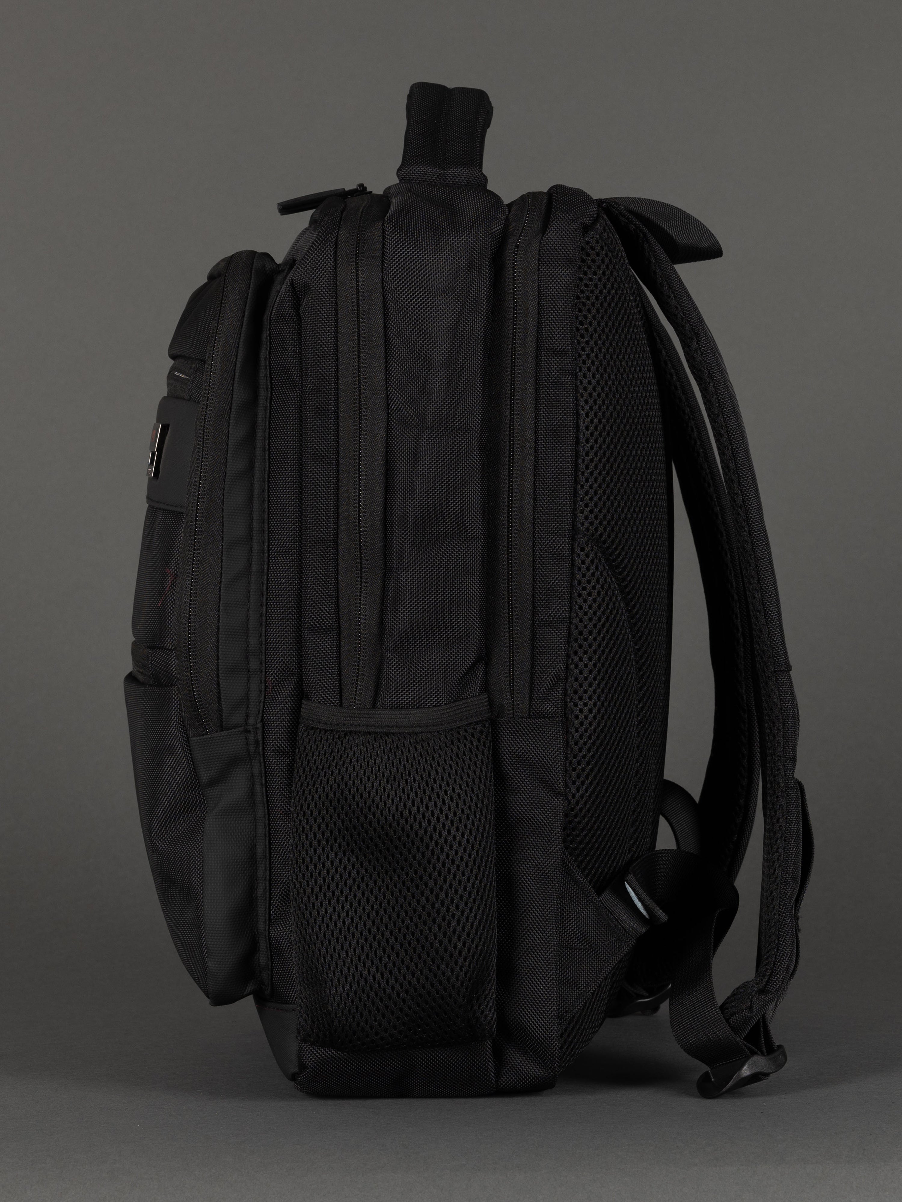"Professional 18-inch laptop backpack with organiser pockets"