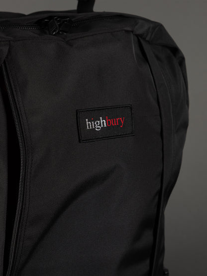 Highbury 20-Inch Black Cabin Backpack – Premium 1680D Polyester Laptop & Travel Bag
