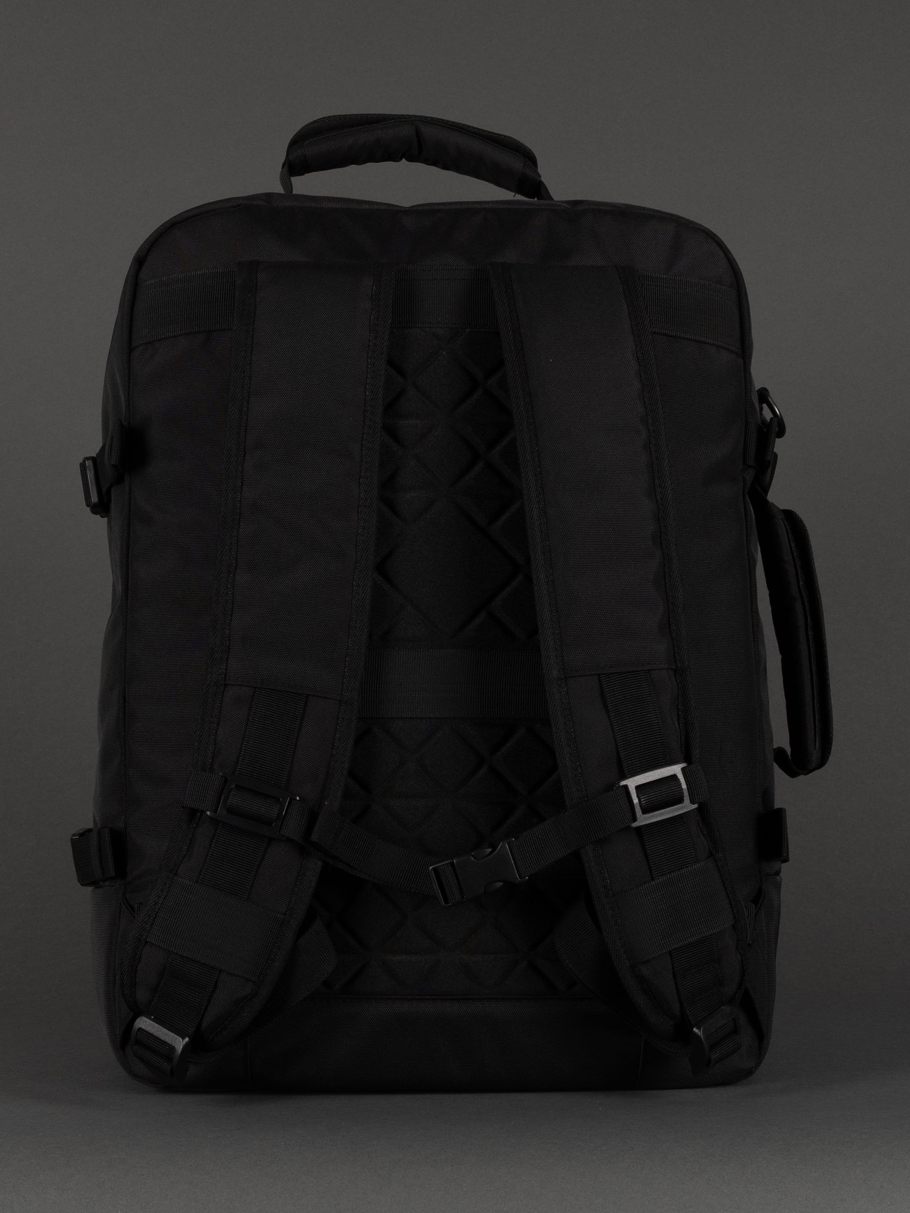 "Professional black cabin backpack for business and commuting"