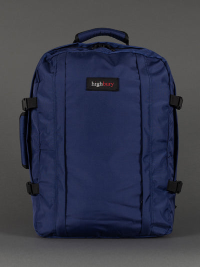 "Highbury 20-inch navy 1680D polyester cabin laptop backpack"