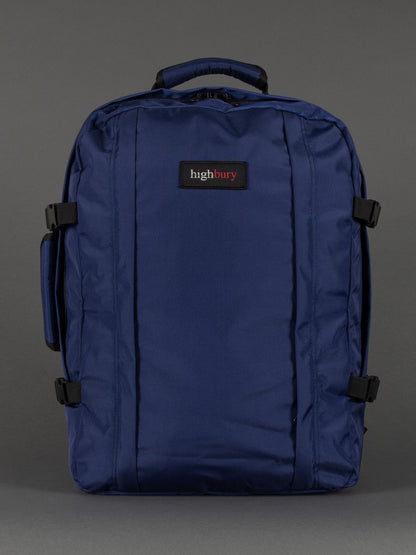 "Highbury 20-inch navy 1680D polyester cabin laptop backpack"