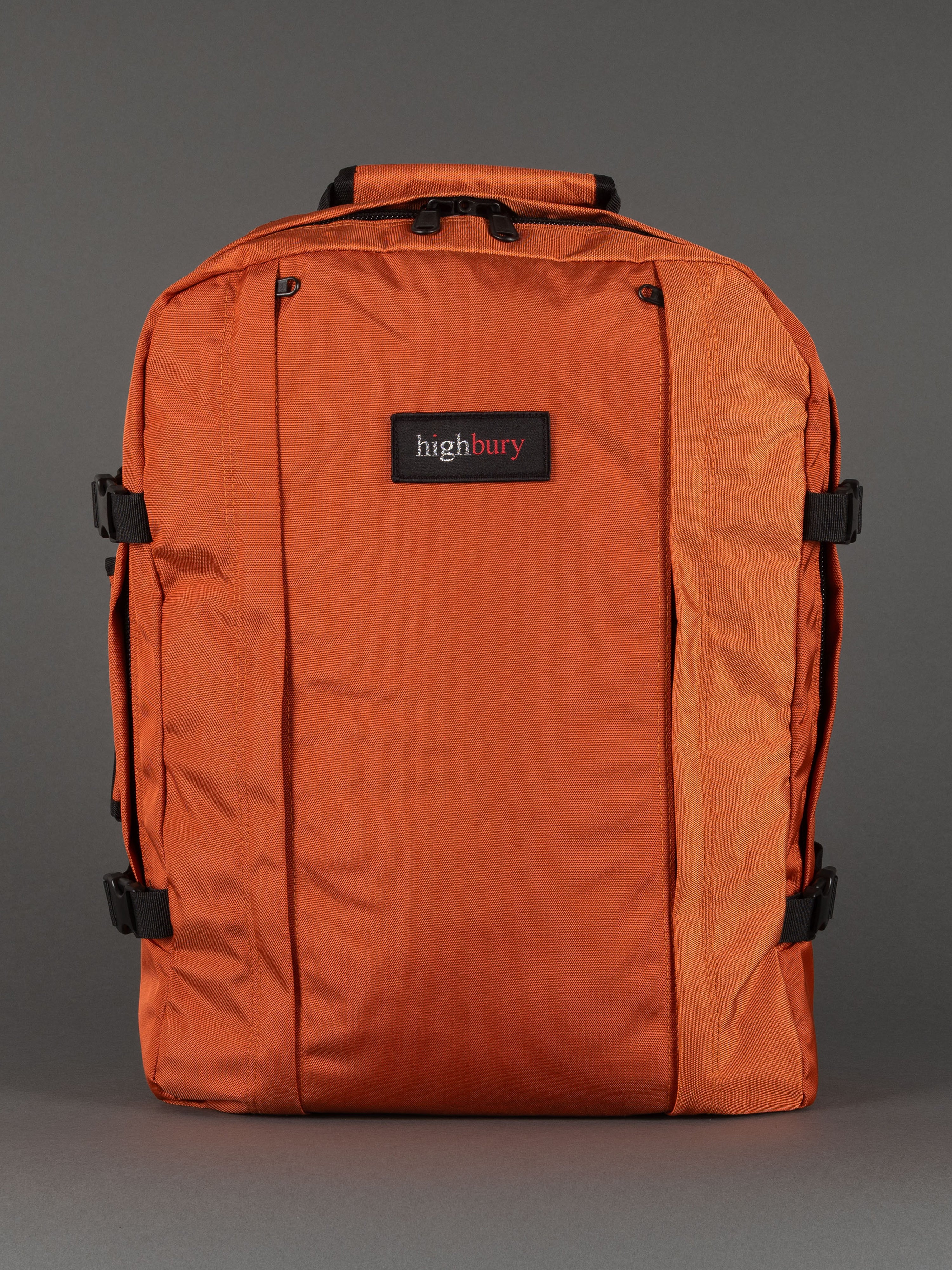"Highbury 20-inch orange 1680D polyester cabin laptop backpack"