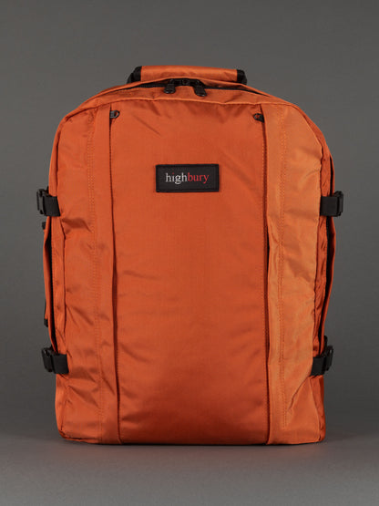"Highbury 20-inch orange 1680D polyester cabin laptop backpack"