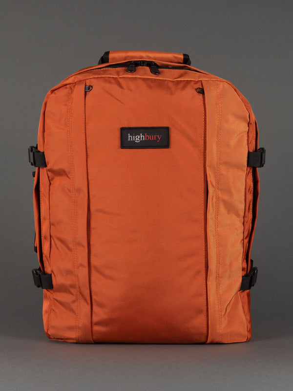 "Highbury 20-inch orange 1680D polyester cabin laptop backpack"