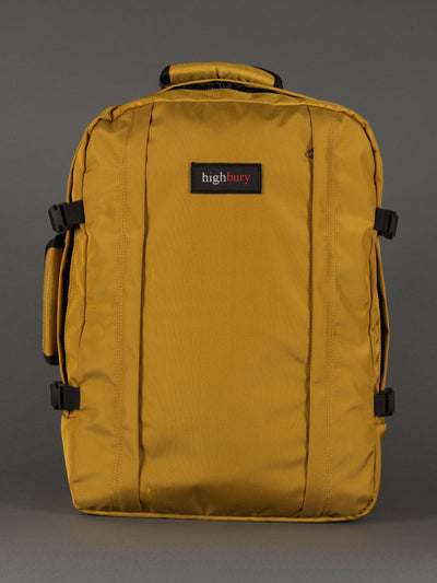 "Highbury 20-inch yellow 1680D polyester cabin laptop backpack"