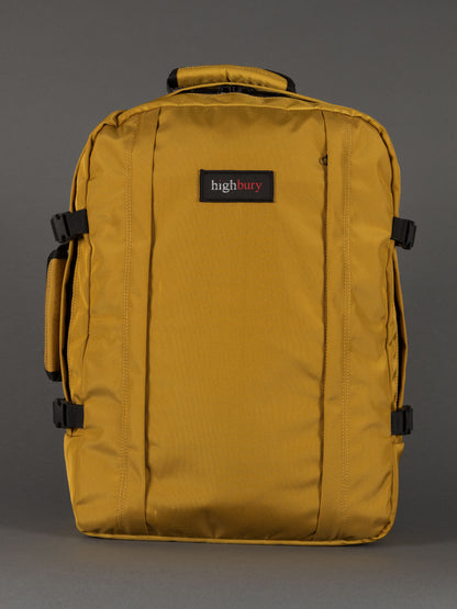 "Highbury 20-inch yellow 1680D polyester cabin laptop backpack"