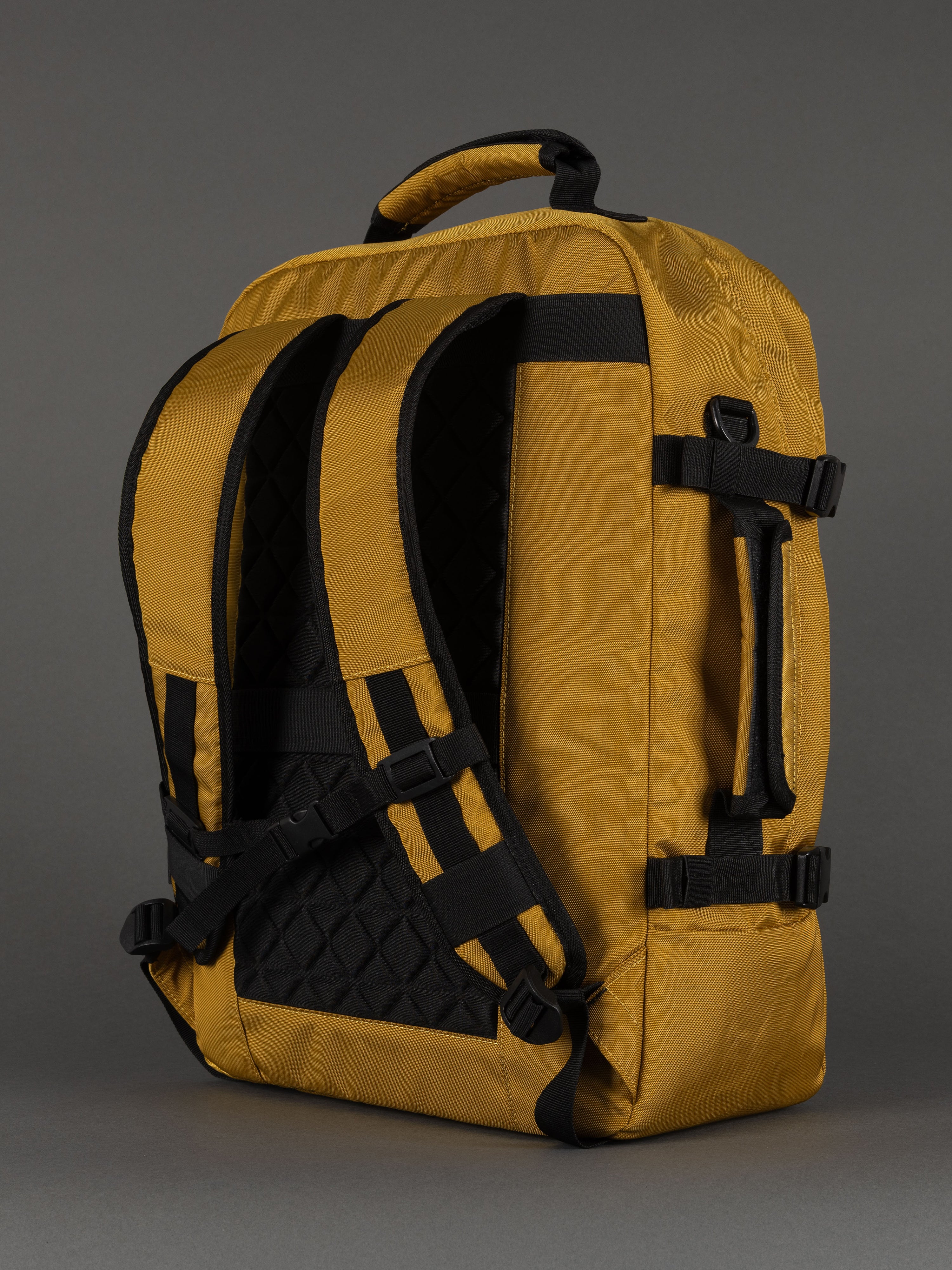"Durable 1680D polyester yellow laptop backpack"