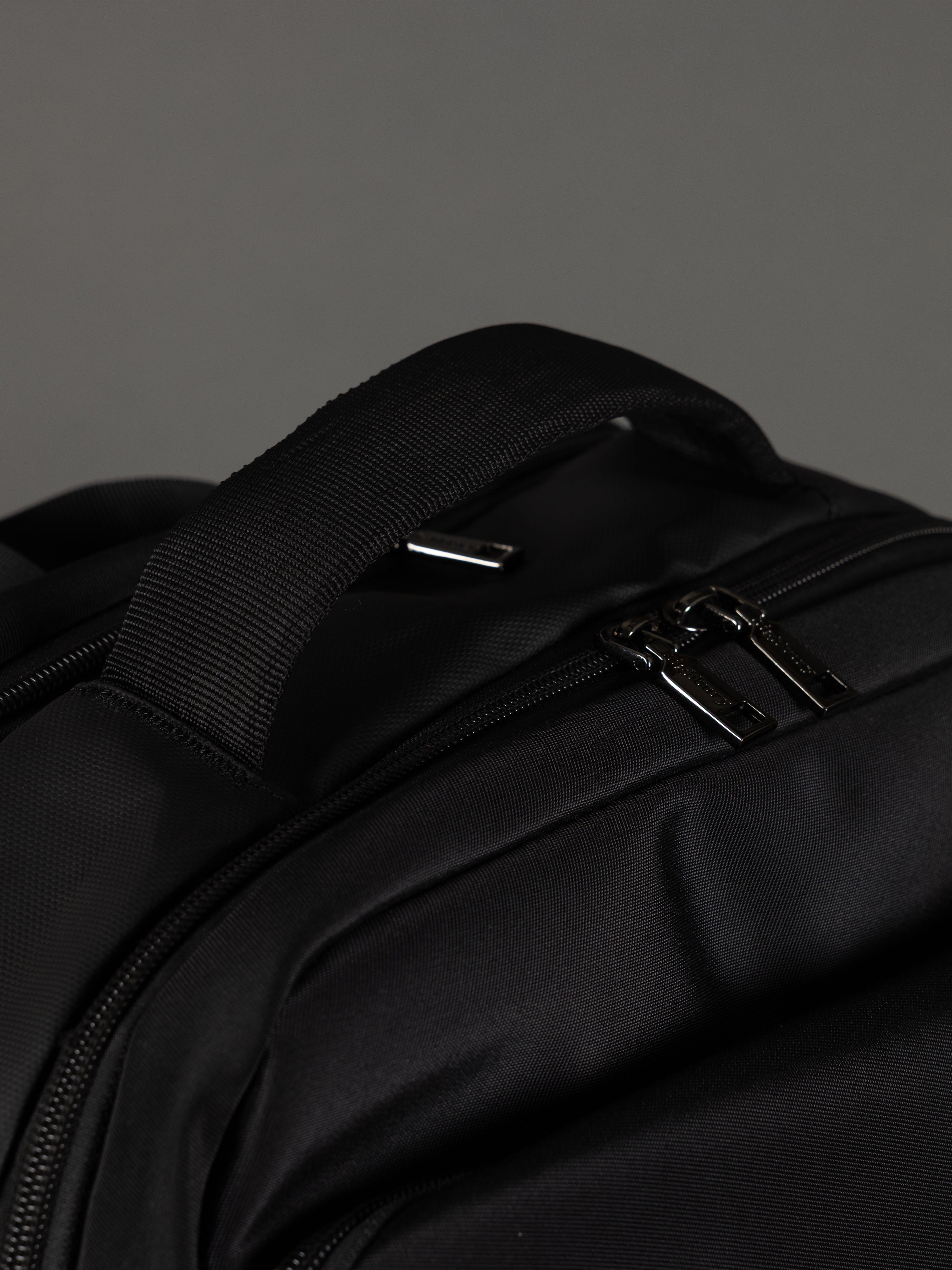 Highbury 17-Inch Black Cabin Backpack – Organiser Laptop Rucksack for Business, School & Travel