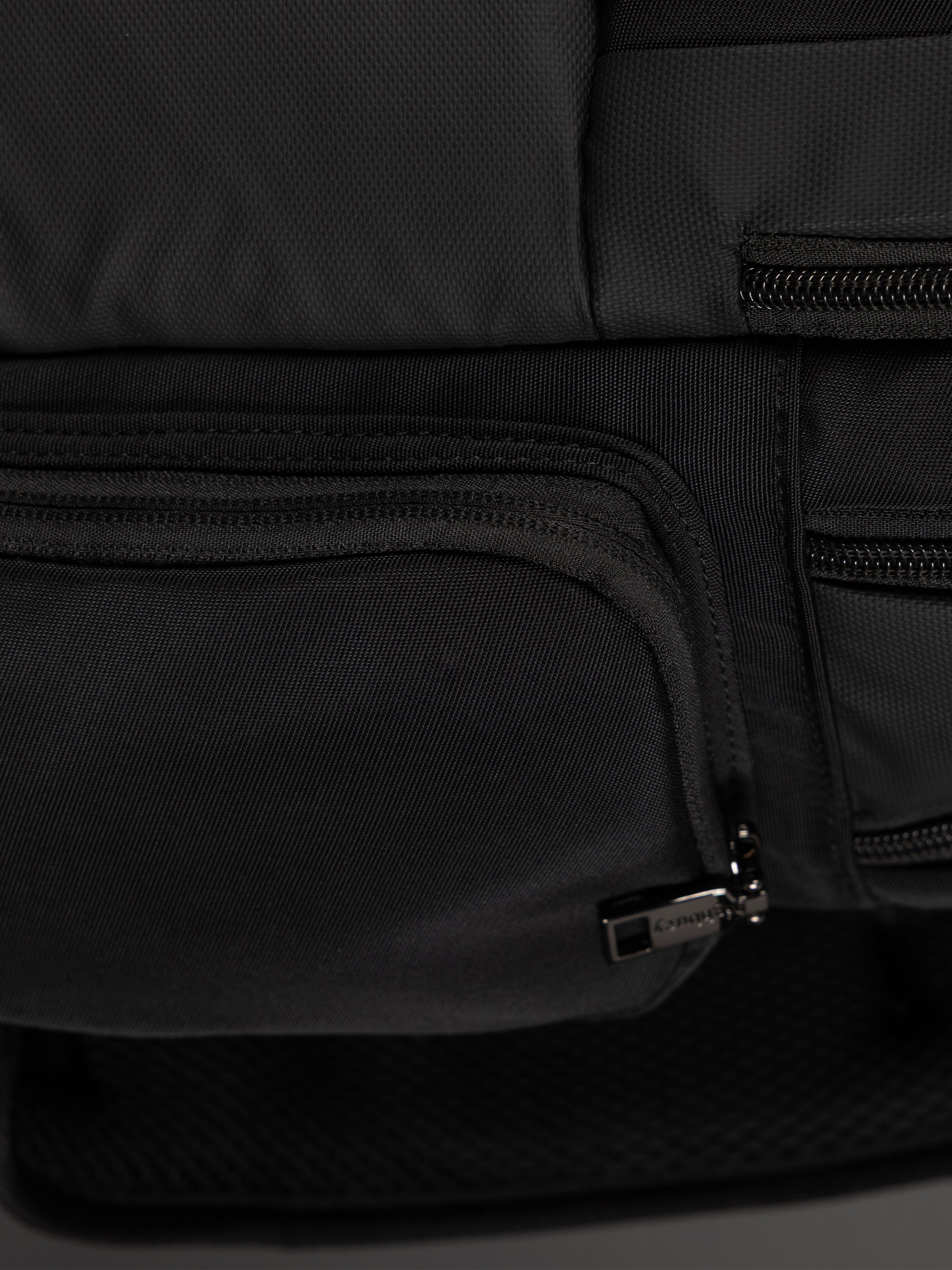 Highbury 17-Inch Black Cabin Backpack – Organiser Laptop Rucksack for Business, School & Travel