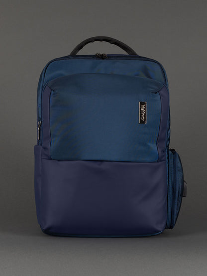 "Highbury 17-inch navy cabin backpack with organiser compartments"