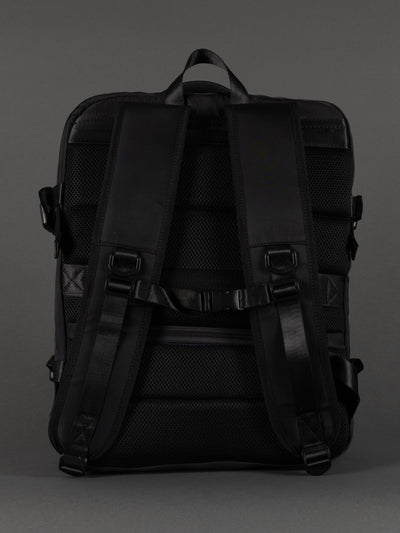 Highbury 18-Inch Black Cabin Backpack – Expandable Travel Laptop Rucksack with USB Charging Port