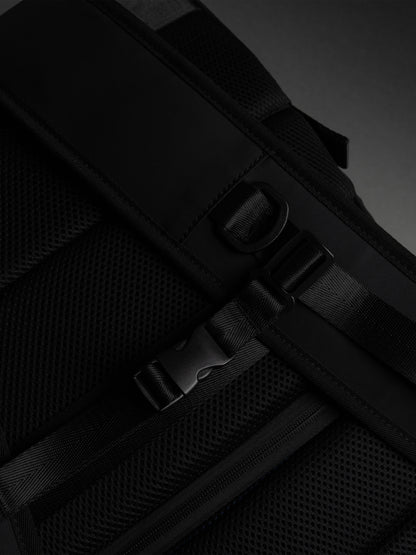 Highbury 18-Inch Black Cabin Backpack – Expandable Travel Laptop Rucksack with USB Charging Port