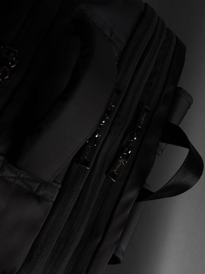 Highbury 18-Inch Black Cabin Backpack – Expandable Travel Laptop Rucksack with USB Charging Port