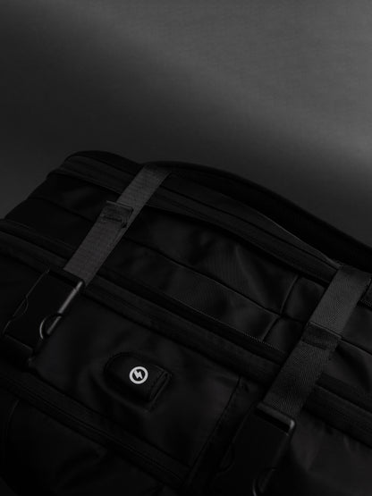 Highbury 18-Inch Black Cabin Backpack – Expandable Travel Laptop Rucksack with USB Charging Port