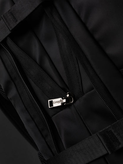 Highbury 18-Inch Black Cabin Backpack – Expandable Travel Laptop Rucksack with USB Charging Port