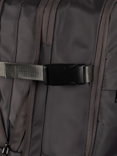 Highbury 18-Inch Grey Cabin Backpack – Expandable Travel Laptop Rucksack with USB Charging Port