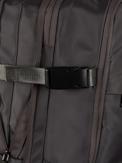 Highbury 18-Inch Grey Cabin Backpack – Expandable Travel Laptop Rucksack with USB Charging Port