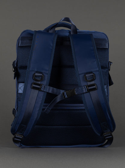 "Christmas gift idea – navy expandable laptop backpack with USB charging"