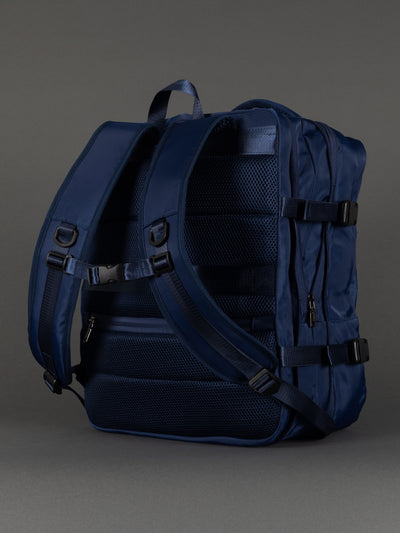Highbury 18-Inch Navy Cabin Backpack – Expandable Travel Laptop Rucksack with USB Charging Port
