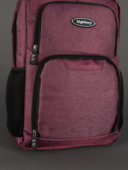 Highbury 18-Inch Burgundy Laptop Backpack – Polyester Cabin-Size Work, School & Travel Bag