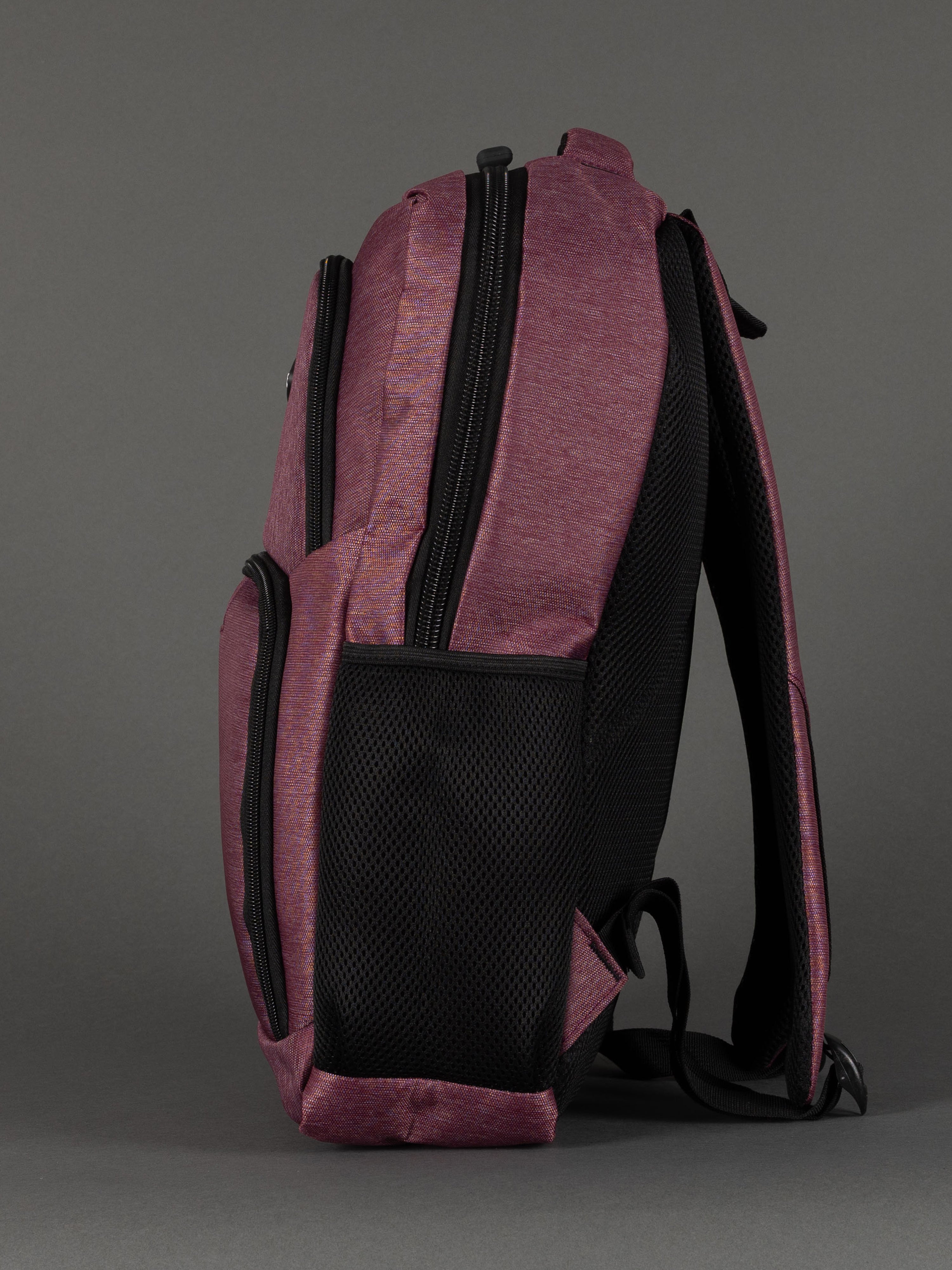 "Highbury 18-inch burgundy rucksack for travel and commuting"