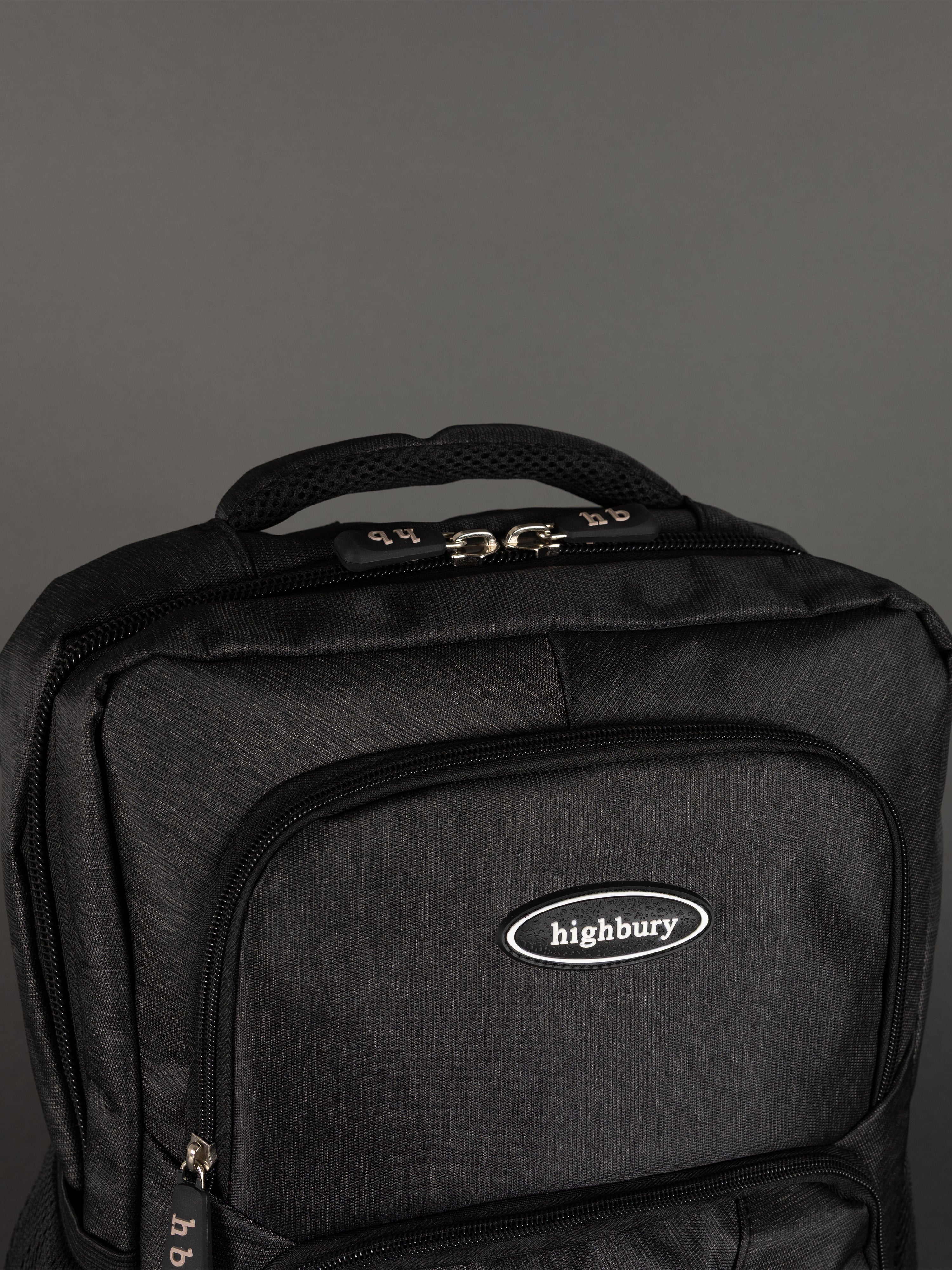 Highbury 18-Inch Dark Grey Laptop Backpack – Polyester Cabin-Size Work, School & Travel Bag