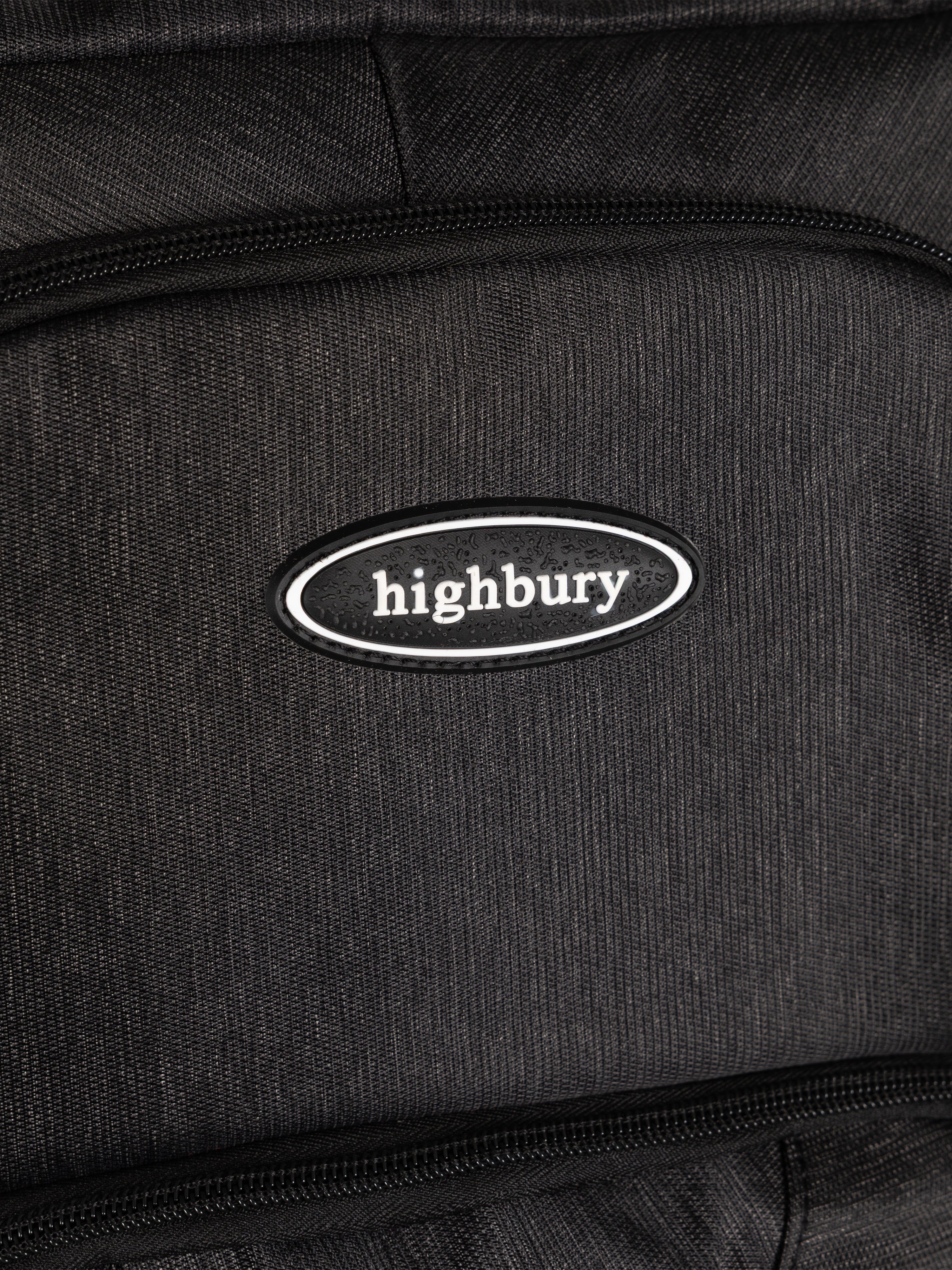 Highbury 18-Inch Dark Grey Laptop Backpack – Polyester Cabin-Size Work, School & Travel Bag