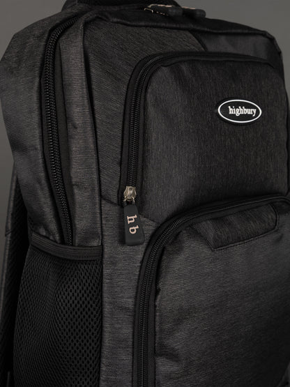 Highbury 18-Inch Dark Grey Laptop Backpack – Polyester Cabin-Size Work, School & Travel Bag