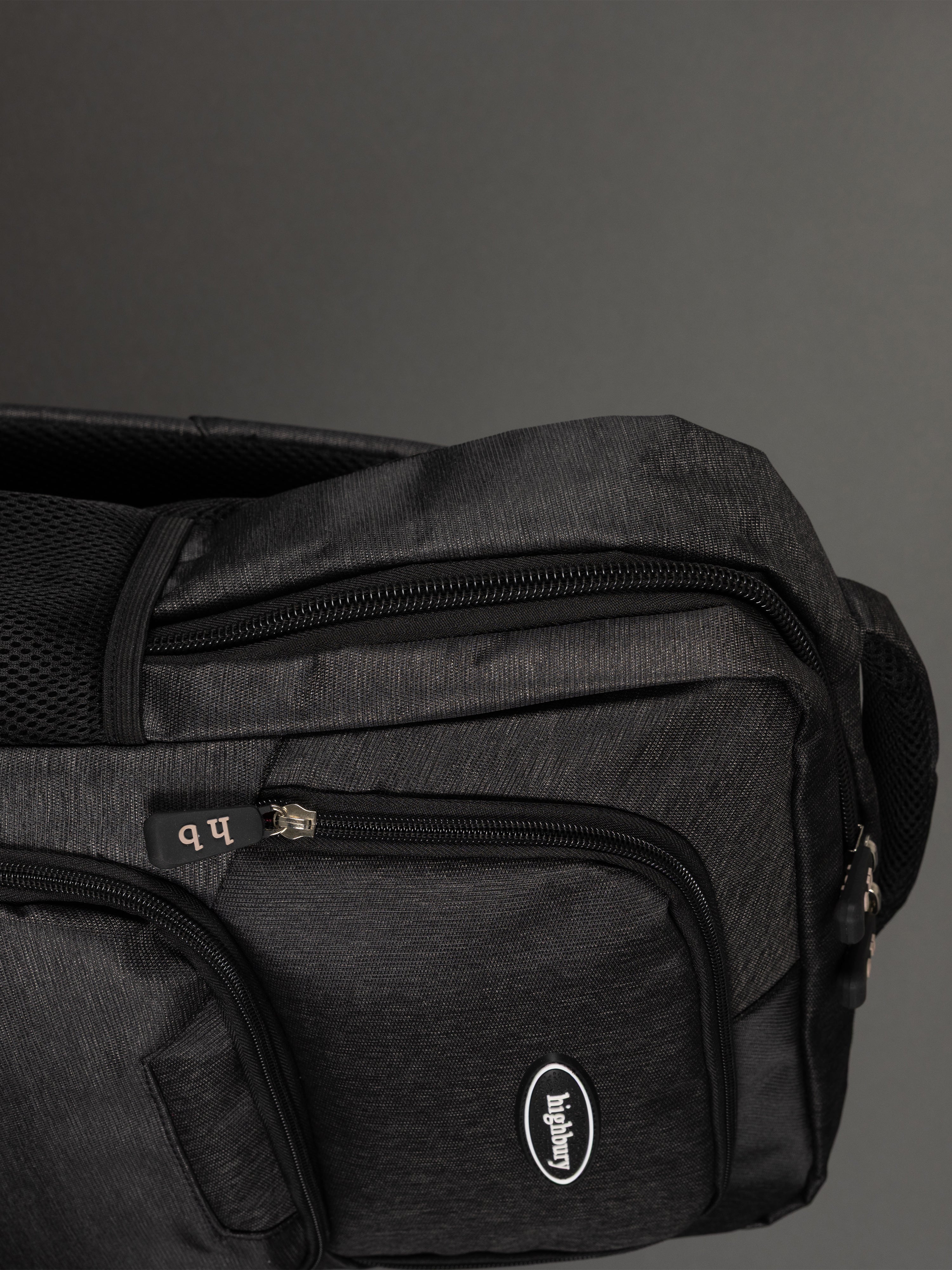 Highbury 18-Inch Dark Grey Laptop Backpack – Polyester Cabin-Size Work, School & Travel Bag