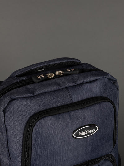 Highbury 18-Inch Navy Laptop Backpack – Polyester Cabin-Size Work, School & Travel Bag