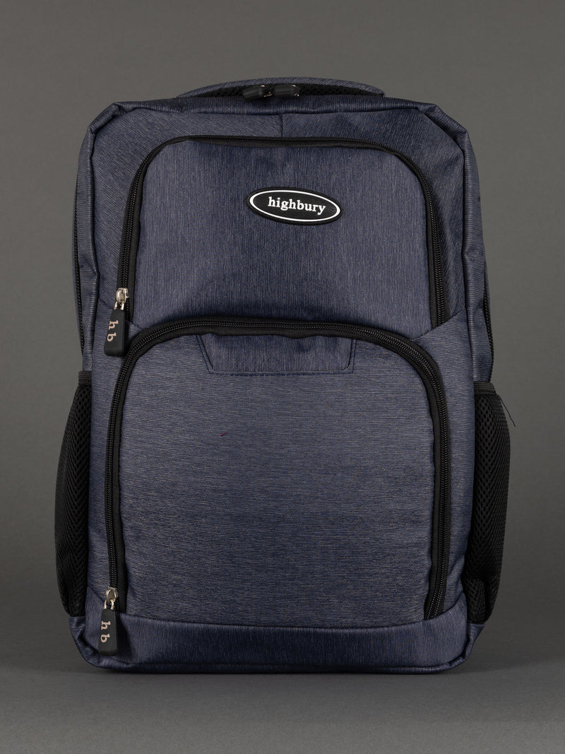 "Highbury 18-inch navy polyester laptop backpack cabin size"