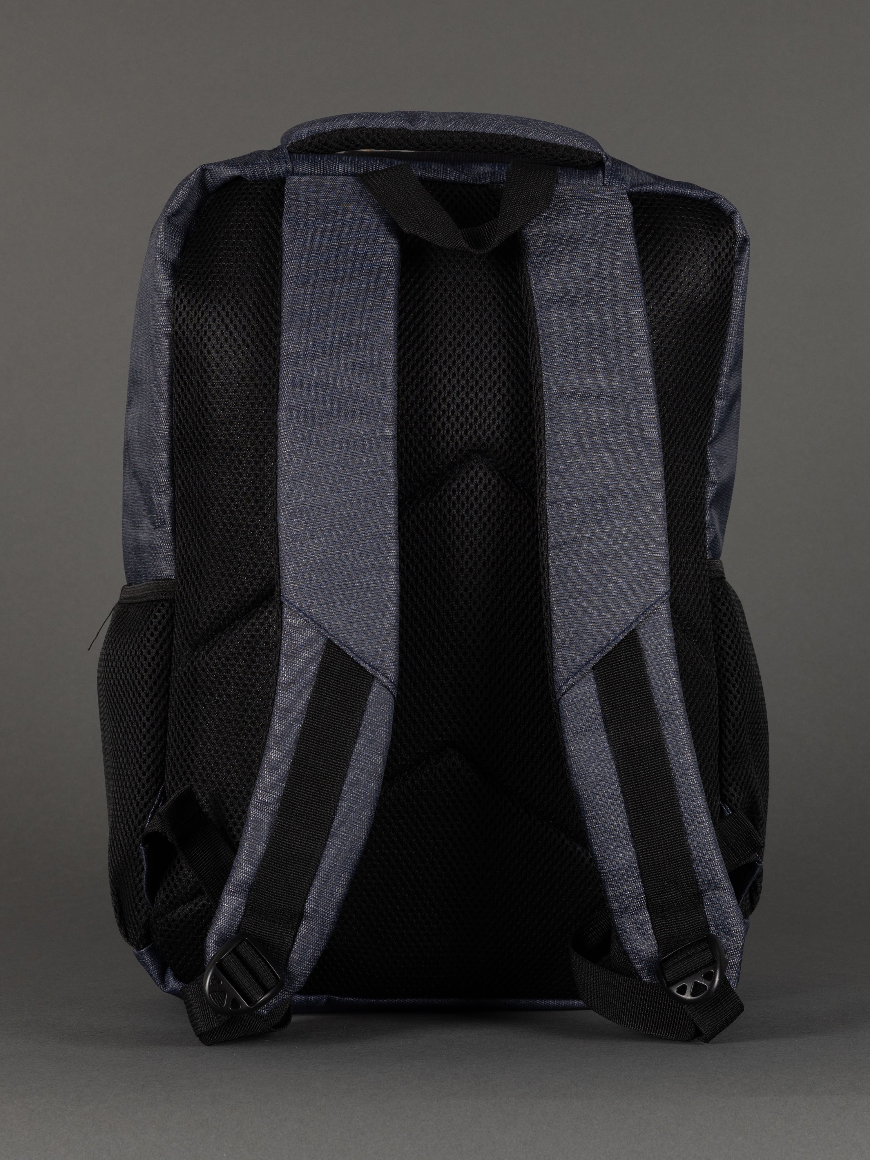 "Durable polyester navy cabin-size backpack"