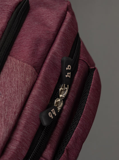 Highbury 18-Inch Burgundy Laptop Backpack – Polyester Cabin-Size Work, School & Travel Bag