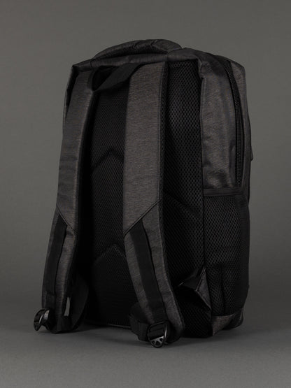 "Professional dark grey backpack with organiser sections"