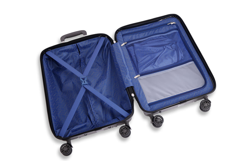 Highbury Hardside Luggage Polypropylene Hard-Shell Spinner/Suitcase Set with 8 Wheels - 71cm / 28 inches, 61cm / 24 inches, 55cm / 20 inches
