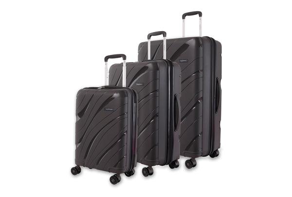 Highbury Hardside Luggage Polypropylene Hard-Shell Spinner/Suitcase Set with 8 Wheels - 71cm / 28 inches, 61cm / 24 inches, 55cm / 20 inches