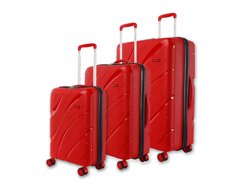 Highbury Hardside Luggage Polypropylene Hard-Shell Spinner/Suitcase Set with 8 Wheels - 71cm / 28 inches, 61cm / 24 inches, 55cm / 20 inches