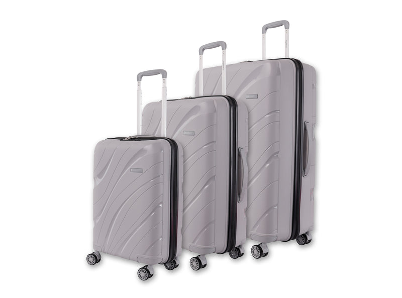 Highbury Hardside Luggage Polypropylene Hard-Shell Spinner/Suitcase Set with 8 Wheels - 71cm / 28 inches, 61cm / 24 inches, 55cm / 20 inches