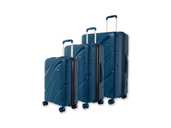 Highbury Hardside Luggage Polypropylene Hard-Shell Spinner/Suitcase Set with 8 Wheels - 71cm / 28 inches, 61cm / 24 inches, 55cm / 20 inches