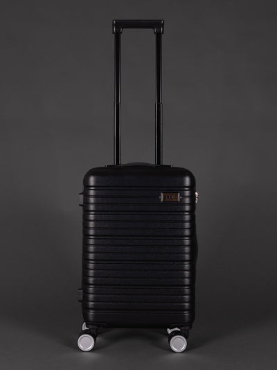 BEOW 3 Piece Black Luggage Set – 20", 24" & 28" Suitcases with Expandable Hard Shell, Spinner Wheels & TSA Locks
