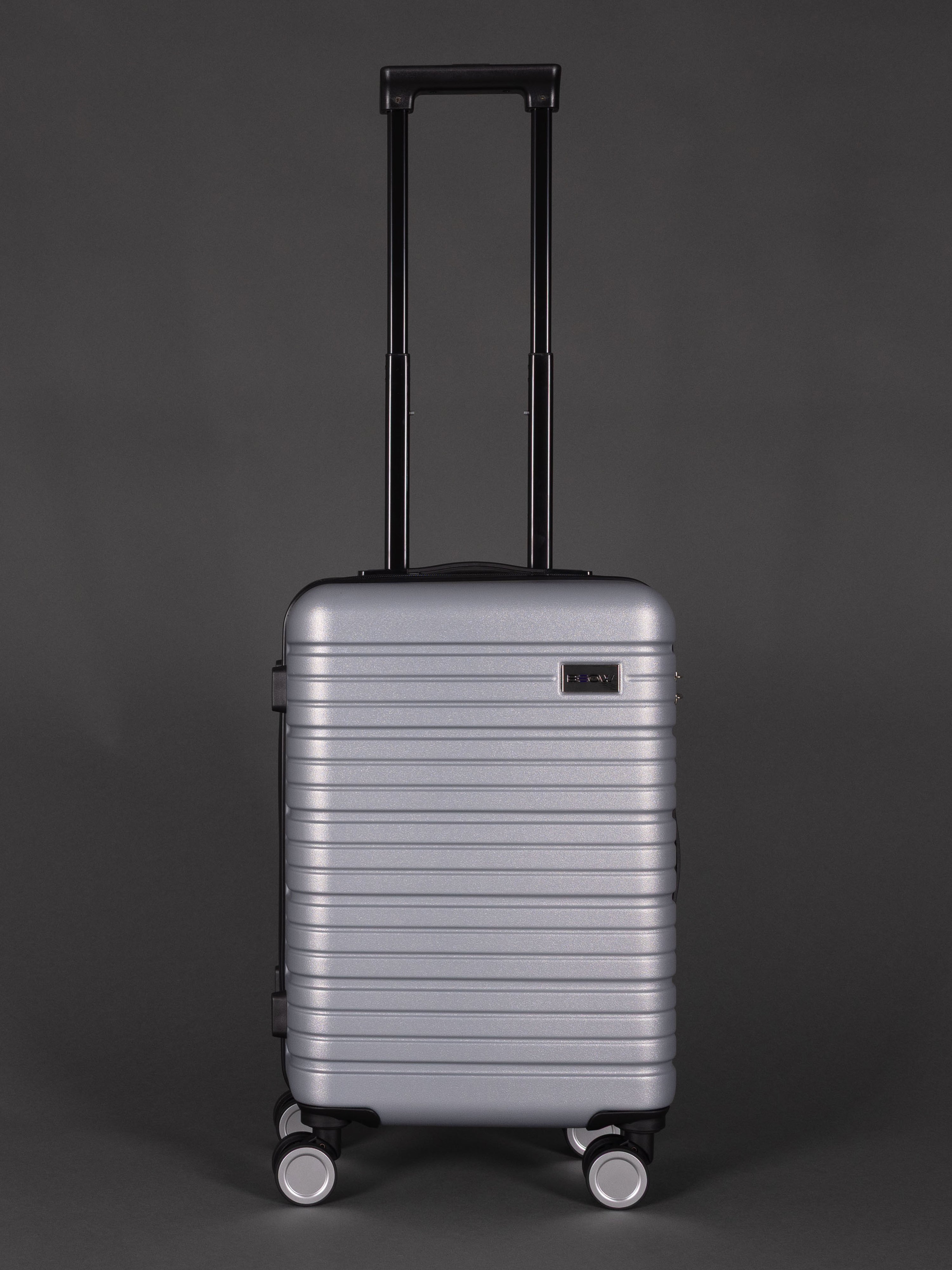 BEOW 3 Piece Silver Luggage Set – 20", 24" & 28" Suitcases with Expandable Hard Shell, Spinner Wheels & TSA Locks