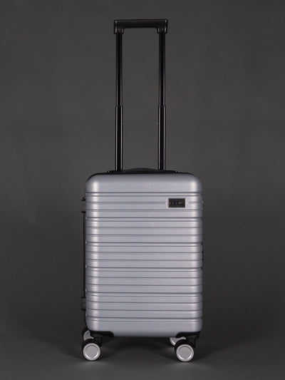 BEOW 3 Piece Silver Luggage Set – 20", 24" & 28" Suitcases with Expandable Hard Shell, Spinner Wheels & TSA Locks