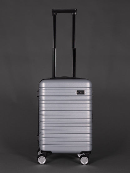 BEOW 3 Piece Silver Luggage Set – 20", 24" & 28" Suitcases with Expandable Hard Shell, Spinner Wheels & TSA Locks