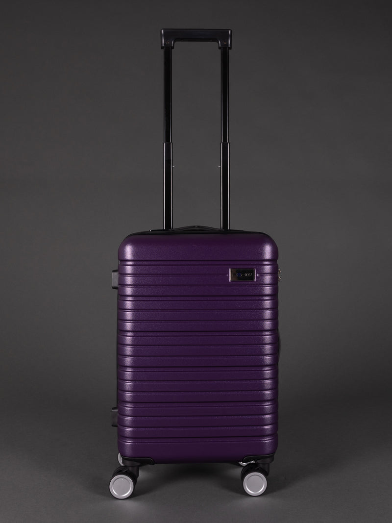 BEOW 3 Piece Purple Luggage Set – 20", 24" & 28" Suitcases with Expandable Hard Shell, Spinner Wheels & TSA Locks