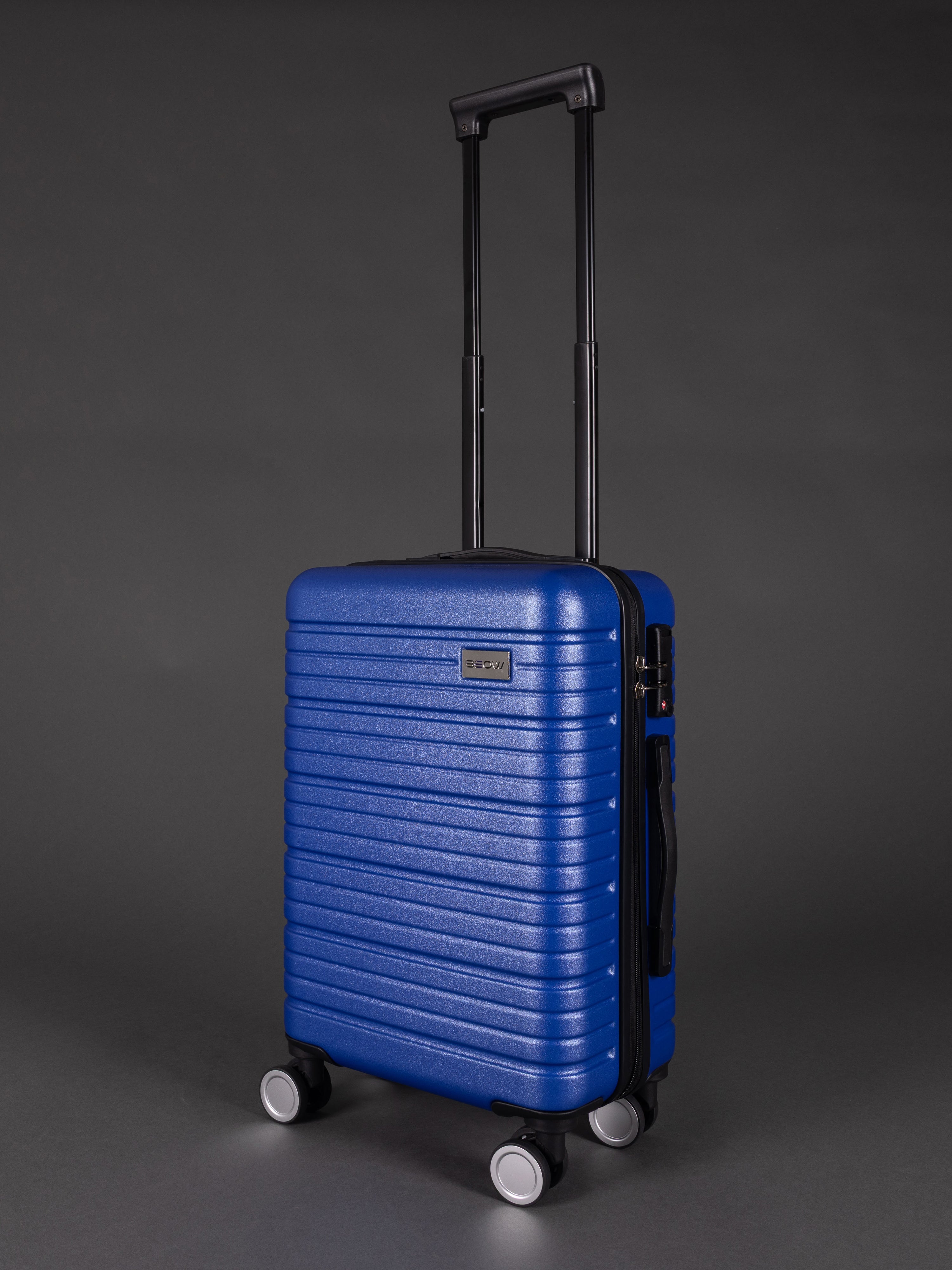 BEOW 3 Piece Blue Luggage Set – 20", 24" & 28" Suitcases with Expandable Hard Shell, Spinner Wheels & TSA Locks